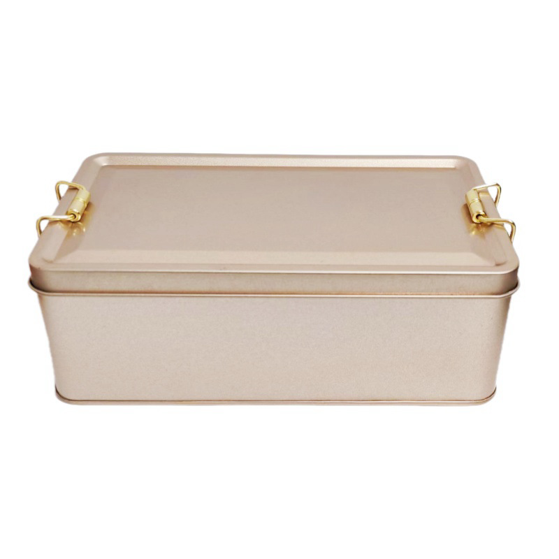 现货锁扣抹茶铁盒凤梨酥收纳卡扣铁罐滑扣茶叶铁盒提拉米苏礼品盒