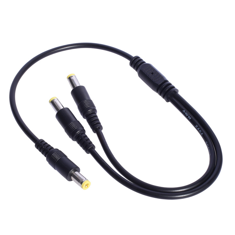 Energy storage power cord 5525 one revolution two revolution wiring 5.5x 2.5mm one drag two power supply connection charging head
