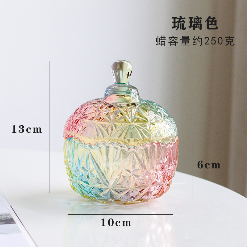 香薰蜡烛玻璃杯容器蒙古包香氛晶石扩香容器香薰蜡烛台座摆件|undefined