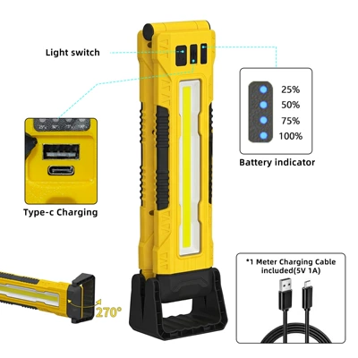 İşçi projektorları — Light USB Rechargeable Multifunctional with