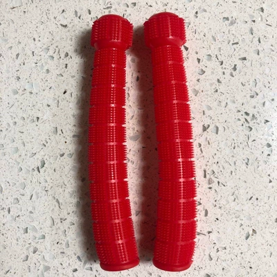 Motorcycle Handle Cover | non-slip, sweat-absorbing, anti-freeze rubber covers - one-pair-of-red-brake-handle-covers