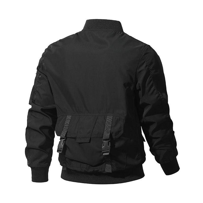 Trajes de trabajo estadounidenses multibolsillos chaqueta de vuelo chaqueta función de viento chaqueta de béisbol de hombre chaqueta de moda casual suelta
