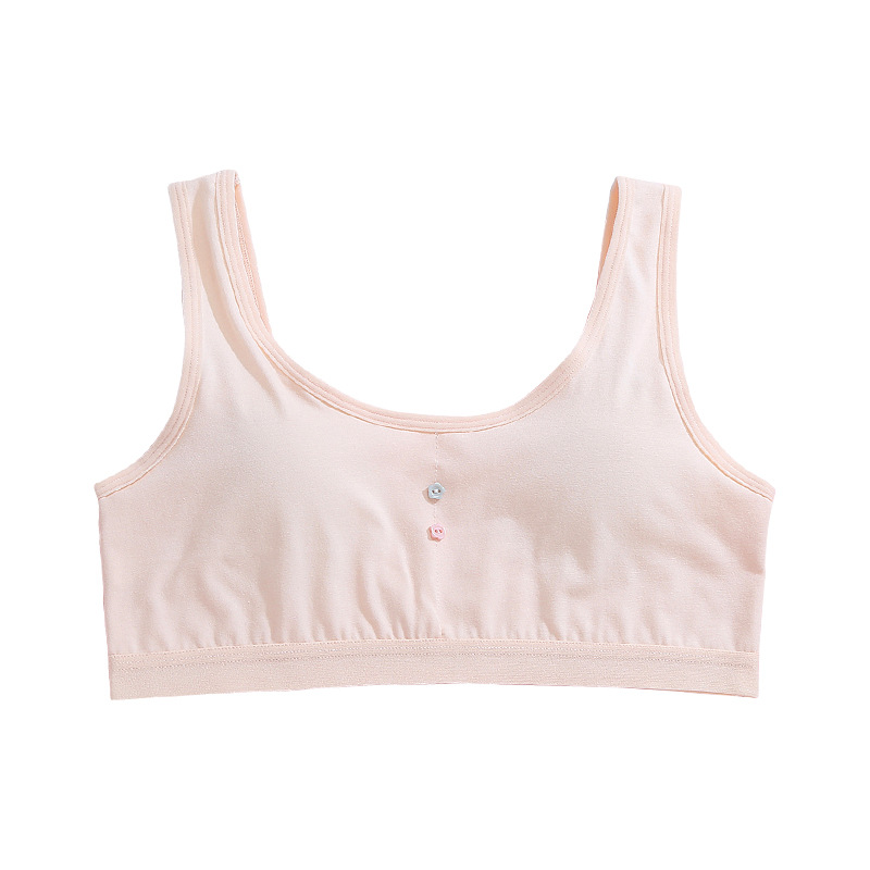 Chaleco pequeño para niñas en etapa de desarrollo, ropa interior para adolescentes, sujetador estilo coreano para niñas de primaria y secundaria, transpirable y absorbente del sudor.