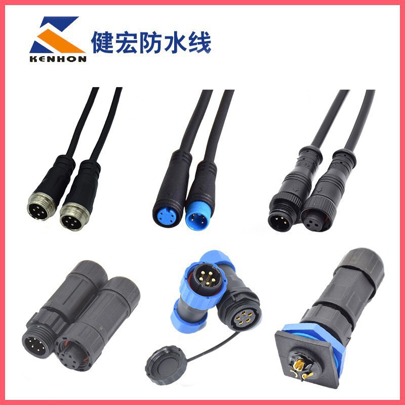 M12 Waterproof Connector M8 Nylon Electric Vehicle Round Waterproof Fast Male and Female Led Lamp Waterproof Plug