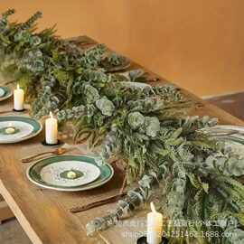 人造植物仿真圣诞松针藤条假花藤蔓装饰婚庆客厅尤加利仿真绿植