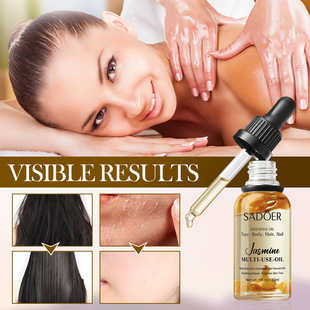 Full English Massage Essential Oil Sadoer Jasmine Dried Flower Multi-Effect Massage Oil Moisturizes the Skin Cross-Border Export Wholesale