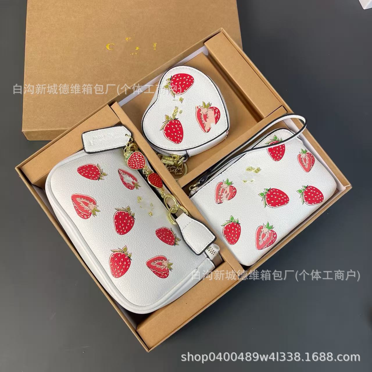 White with strawberries