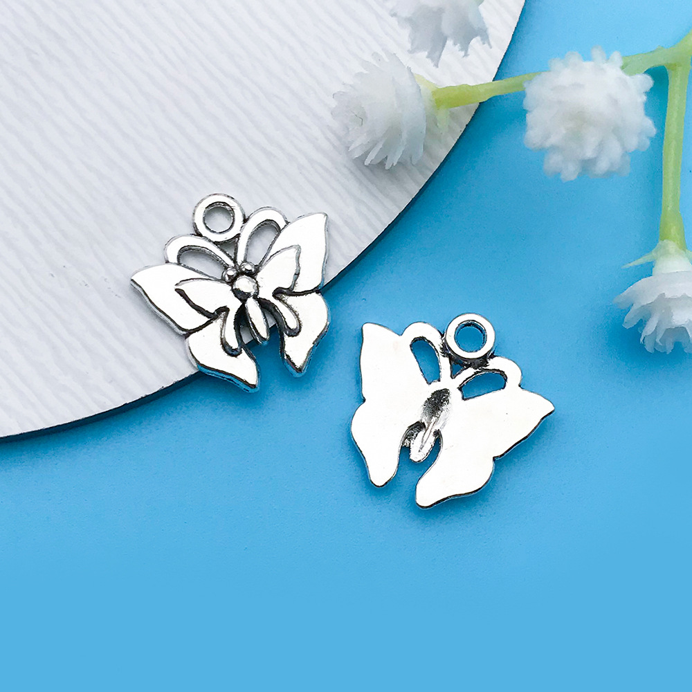 1 고대 실버 나비 16x16mm-10046-0.8g