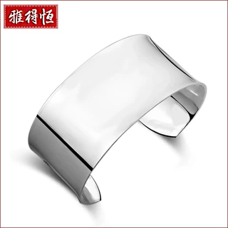 欧美流行镀银手镯 光面大手环批发首饰跨境供应链一件代发手饰品