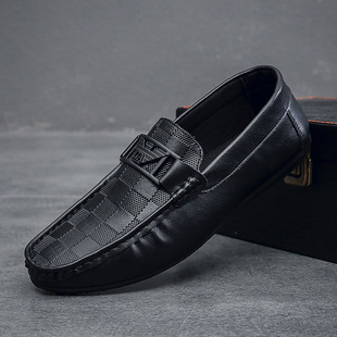 Doug Shoes Men's Summer New Big Brand Plaid Men's Casual Shoes British Style Slip-on Lazy Shoes Men's Shoes
