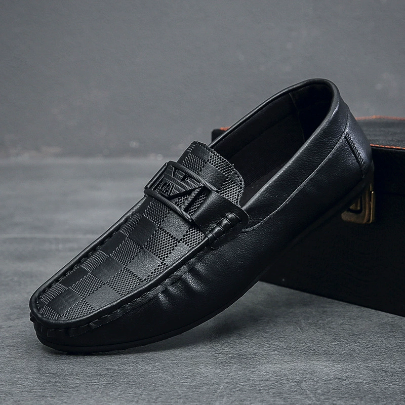 Doug Shoes, мужская летняя новая мужская повседневная обувь в клетку большого бренда, ленивая обувь без шнуровки в британском стиле, мужская обувь