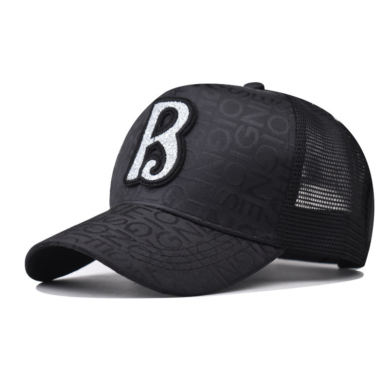 Cross-Border New Style Personalized Trendyy Retro B Letter Embroidered Baseball Cap for Men and Women Label Graffiti Peaked Cap Cross-Border New Style Personalized Trendyy Retro B Letter Embroidered Baseball Cap for Men and Women Label Graffiti Peaked Cap