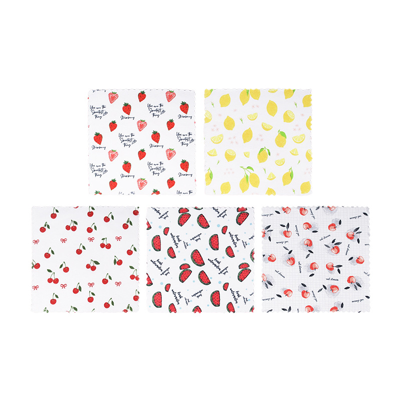 Printed Cleaning Cloth for Home Use, Absorbent Microfiber, Specialized for Cleaning Without Leaving Water Marks, Cleaning Towel, Kitchen Dishcloth, Scouring Pad