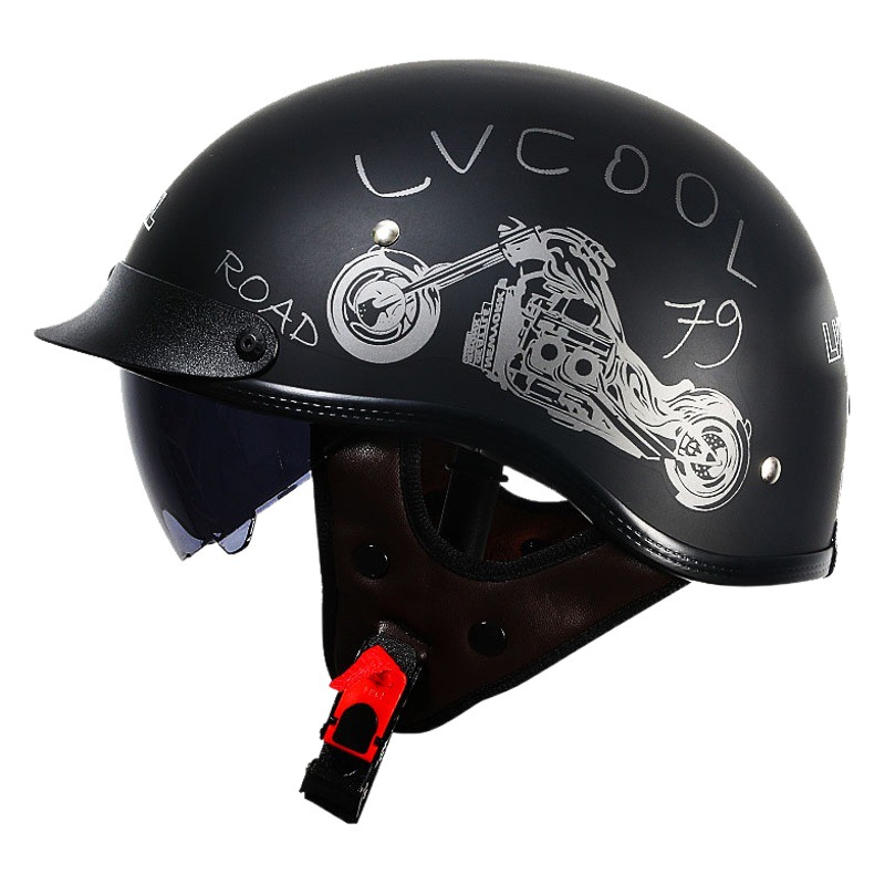 3C certificado medio casco retro motocicleta casco verano Harley motocicleta casco eléctrico coche primicia casco fábrica al por mayor