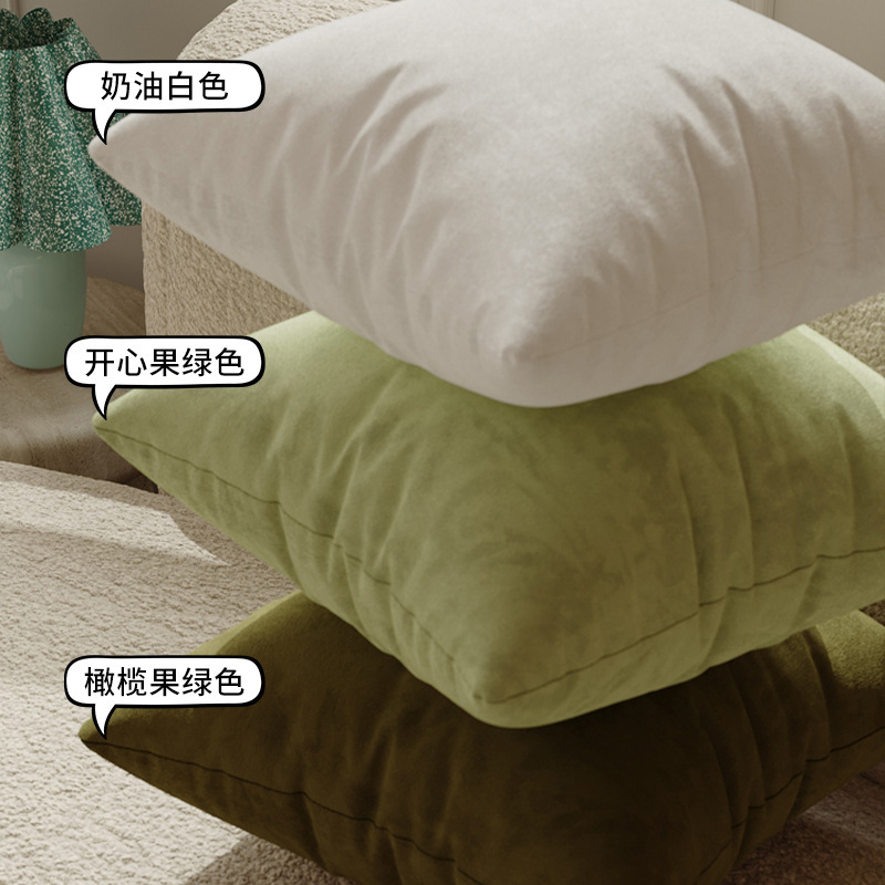 無地枕、リビングルームソファ枕カバー、オフィス出窓背もたれクッション、ベッドクッション、ベッド前腰クッション、コア付き|undefined