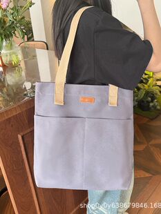 Capacious study bag, Japanese one-shoulder bag, cloth bag, with your logo imprint, print