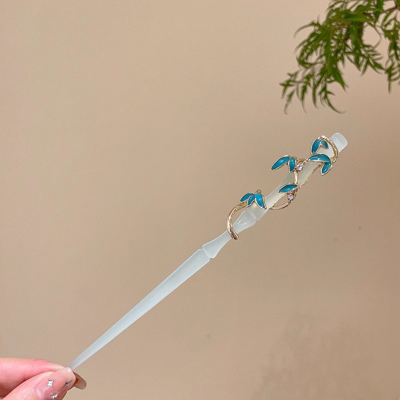 Lámpara Palacio emisor de luz horquilla borla de alto grado de las mujeres de estilo chino horquilla de pelo de estilo nacional updo pelo paso-sacudida chaleco falda