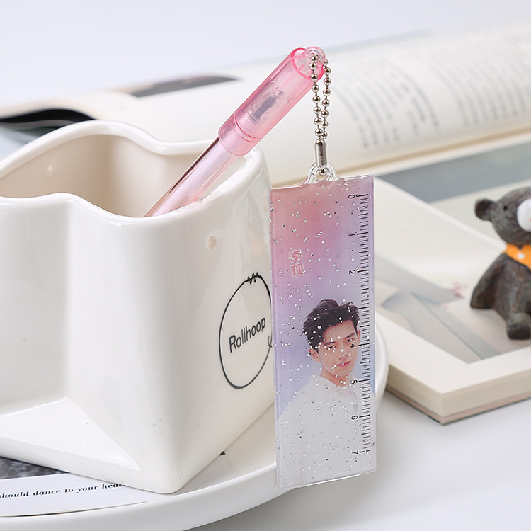 INS chica corazón colgando pluma lindo estudiante papelería colgante pluma de gel pluma de agua de cadena pluma de firma de Oficina Creativa