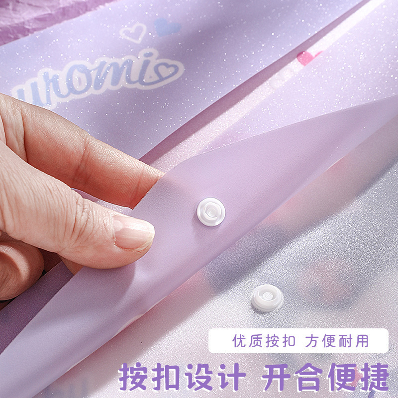 正規品サンリオボタンポケット書類袋クリアファイルa4資料試巻袋収納済クロミPVC|undefined