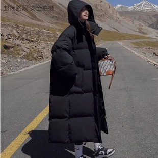 Long cotton-padded jacket coat loose mid-length cotton-padded coat women's winter new thickened over-the-knee cotton-padded jacket