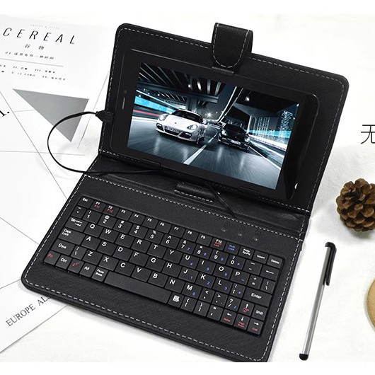 10.1 inch wired keyboard tablet PC protective case 7-10 inch mobile phone keyboard universal leather case factory wholesale