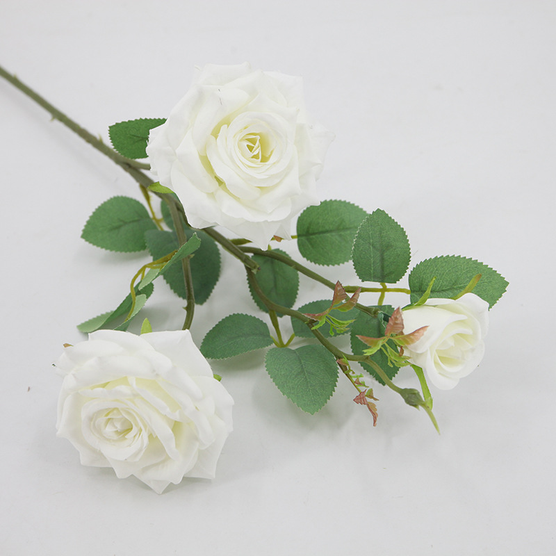 Rosa artificial sola sensación de múltiples cabezas rosa boda flor artificial sala de estar decoración tiro flor artificial flor de seda al por mayor