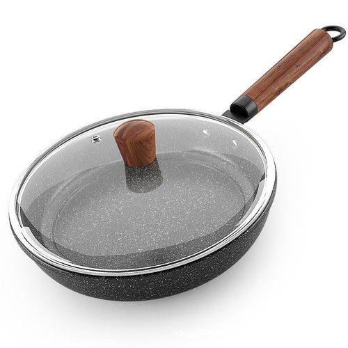 Medical stone frying pan, non-stick pan, multi-functional pan, light oil smoke pancake pan, household gas stove, induction cooker, universal