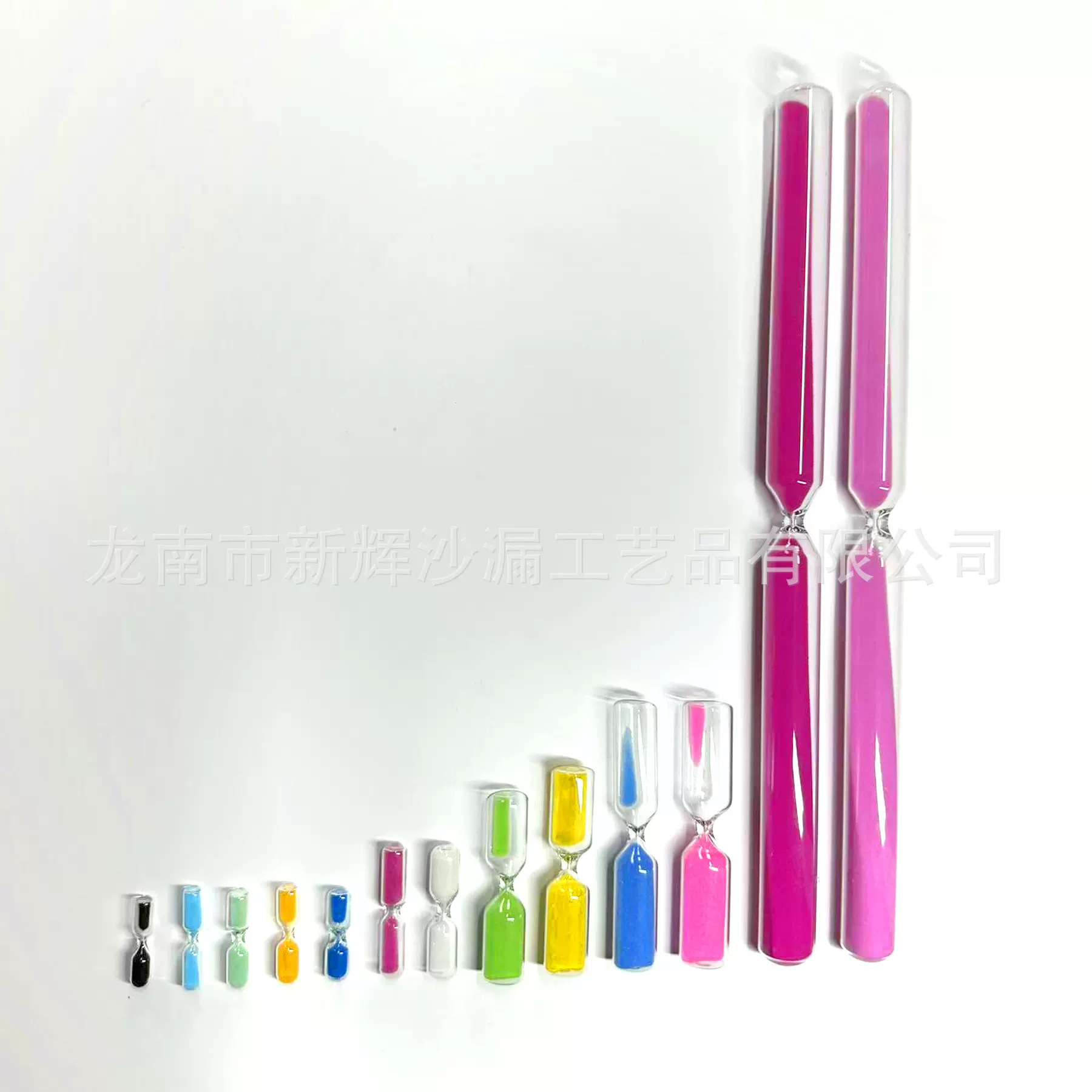 玻璃沙漏配件1-5分钟沙漏计时器沙漏盲盒玩具文具配件小沙胆定制