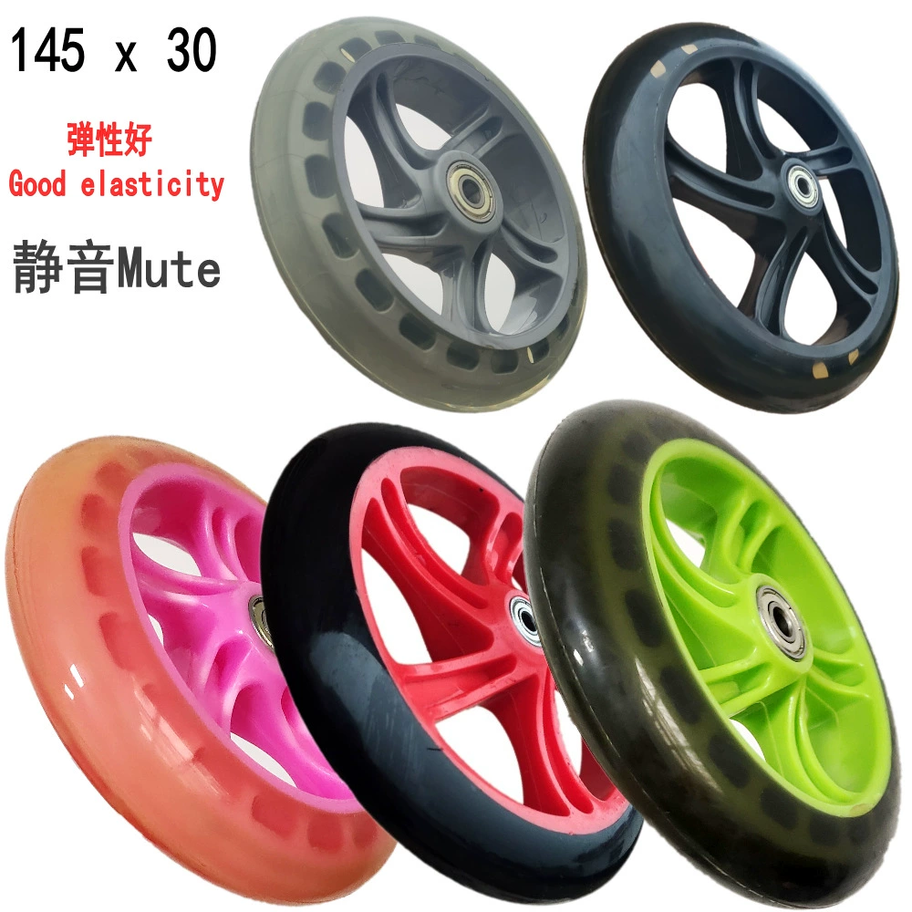 6-дюймовый Защита окружающей среды износостойкий немой твердый полиуретан колеса скутер аксессуары тяга багаж ящик для инструментов колесо PU