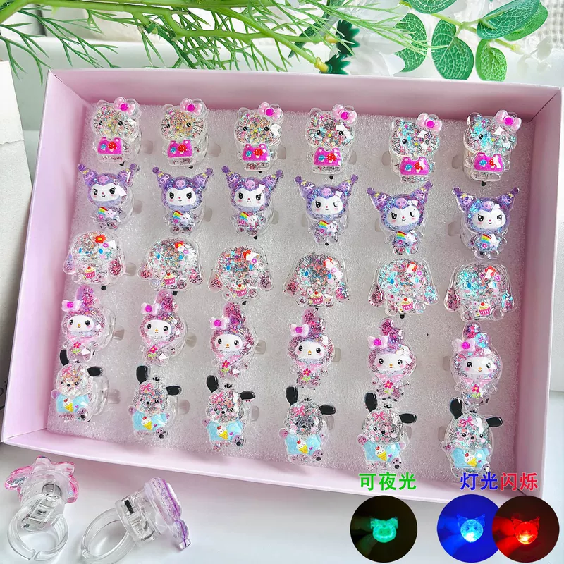 Светящиеся кольца Sanrio для девочек с выключателем
