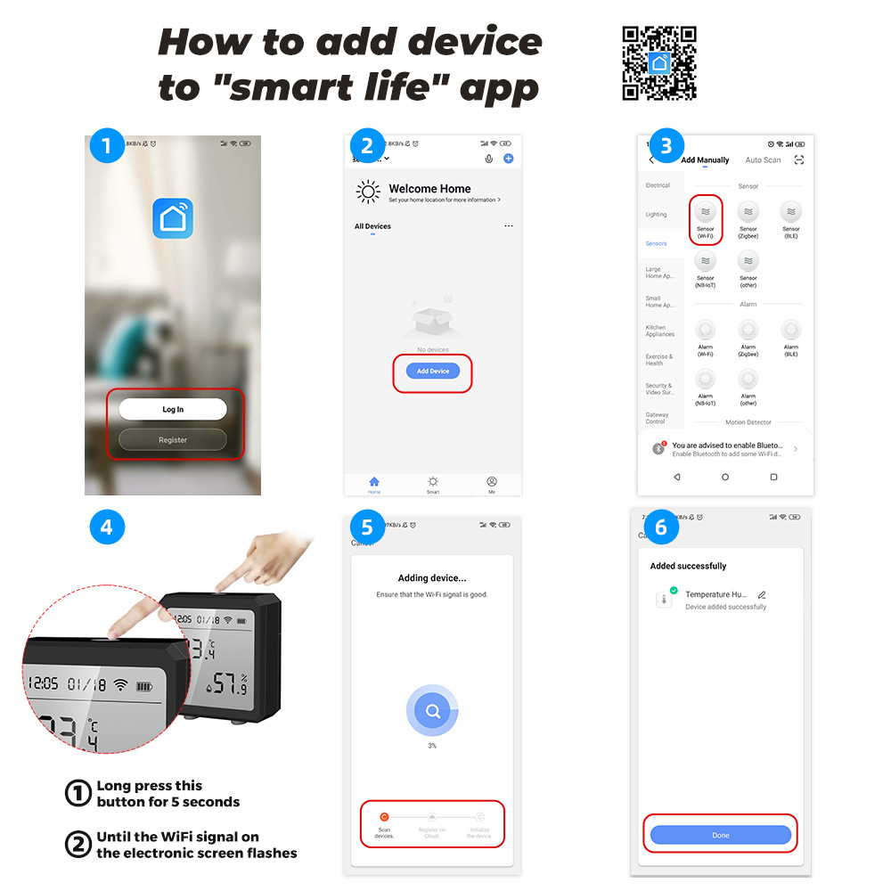 涂鸦WiFi温湿度传感器智能家居室内型温度计显日期数字tuya探测器详情11