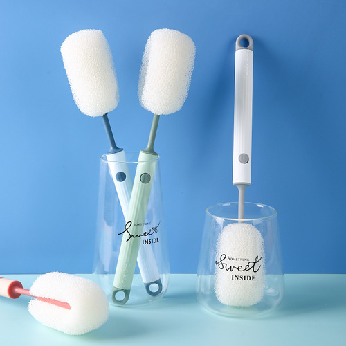 Long-handled cup brush, loofah sponge, cleaning soft brush, no dead ends, hangable bottle, kettle, water cup cleaning water cup brush