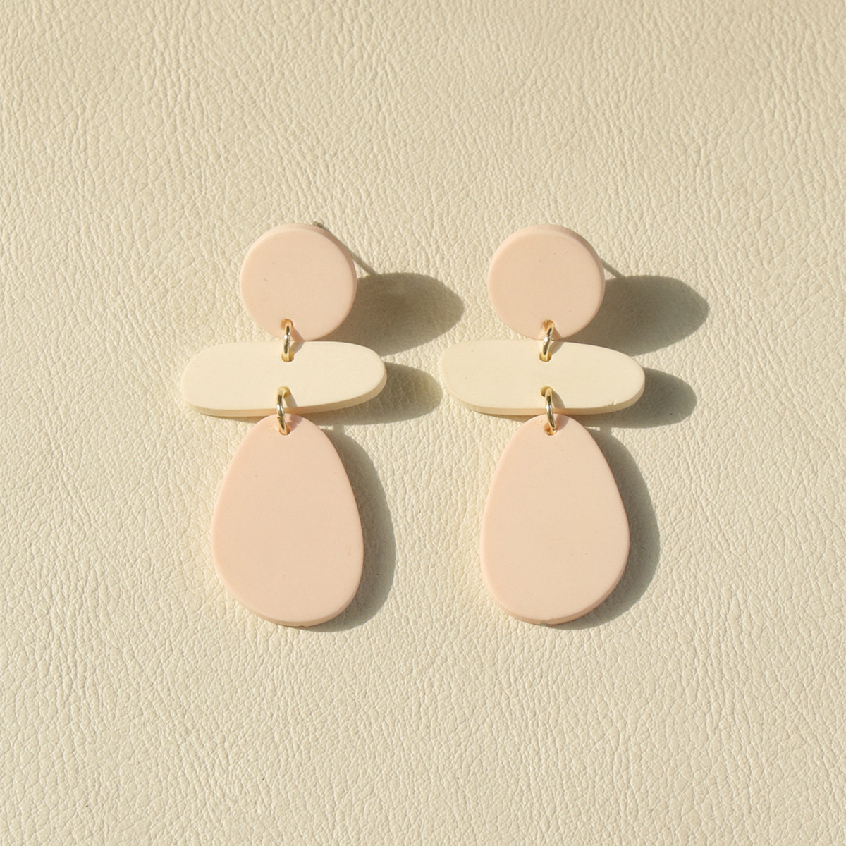 Women'S Gender 1 Pair Cute Simple Style Heart Shape Flower Soft Clay Women's Drop Earrings