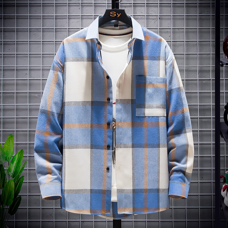 brushed-long-sleeved-shirt-mens-port-fashion-mens-cardigan-casual-plaid-fashionable-mens-shirt