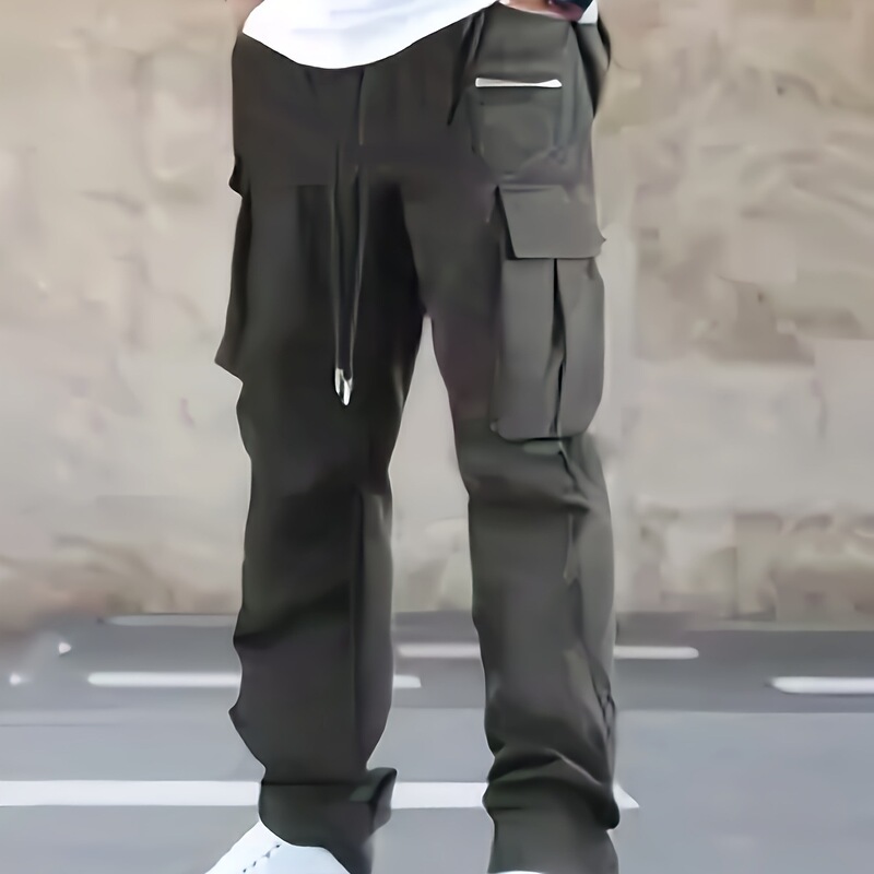 Cross-Border Men's Jogger Pants All-Season American European Size Cargo Pants Men's Outdoor Multi-Pocket Casual Straight-Leg Pants