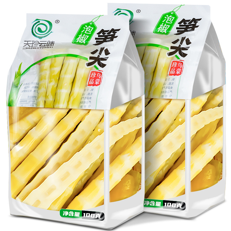 ピクルスのピクルス シャキシャキタケノコ 100g 新鮮なタケノコの尖った柔らかいタケノコ 酸っぱくてスパイシーなすぐに食べられるオフィススナック カジュアルスナック|undefined