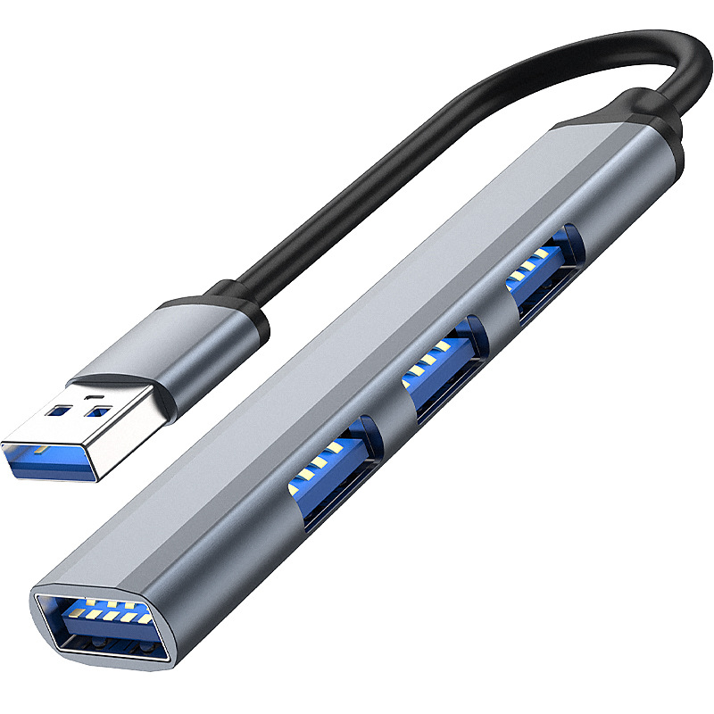 USB extensor multifunción de uno a cuatro Hub divisor de expansión muelle computadora multi-interfaz