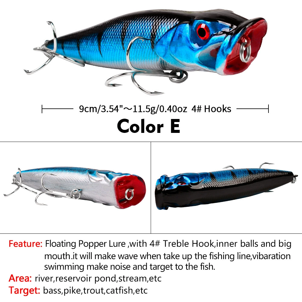9.5cm Luya Bait Popa Fishing Bait 12g Fishing Gear False Bait DW1704