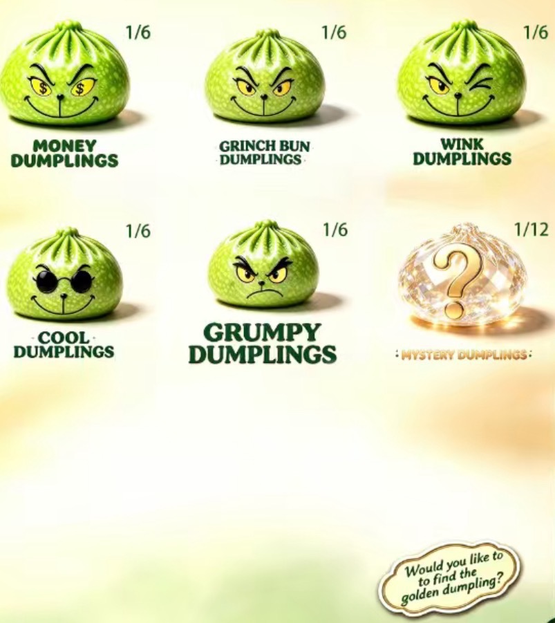 Grinch 6.5cm glow-in-the-dark random expression