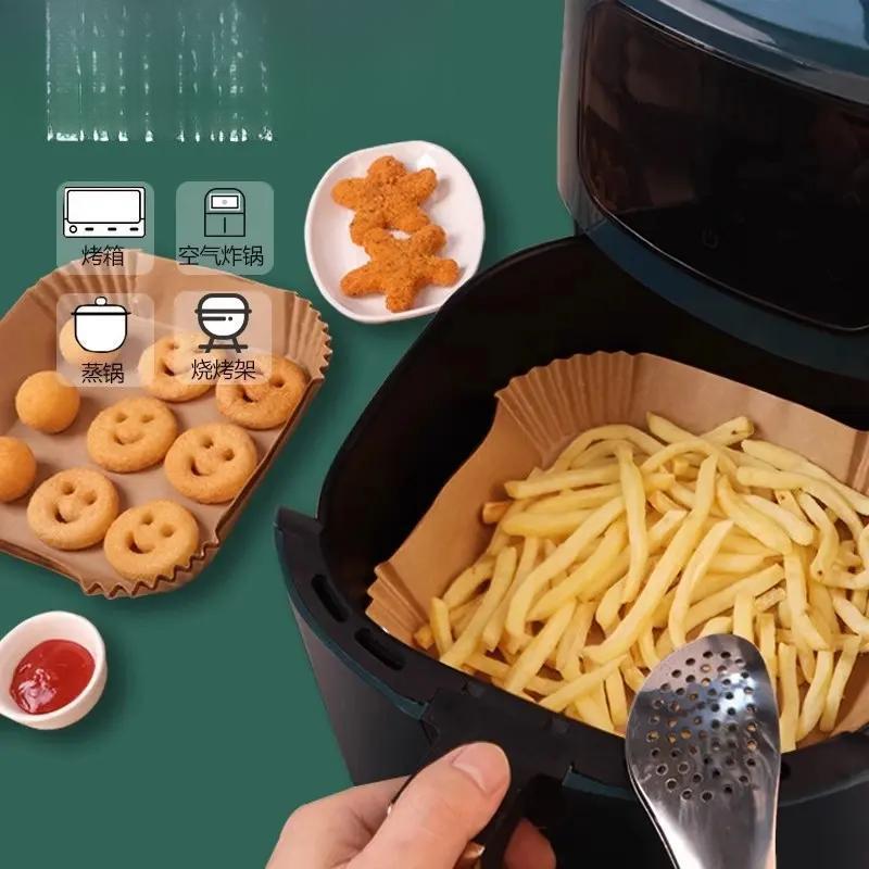 Air fryer baking paper, oven oil-absorbing paper, oil-proof bowl, high-temperature resistant, disposable, household oil paper tray