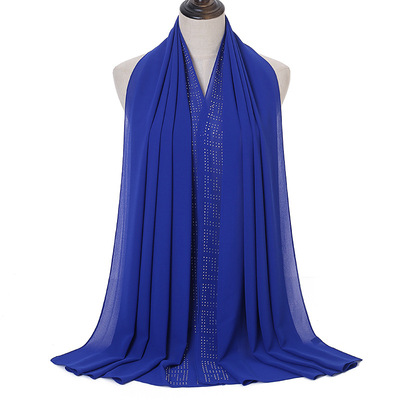 2021 new pattern Arab Hot stamping monochrome fashion Baotou Scarf Chiffon scarf Shawl