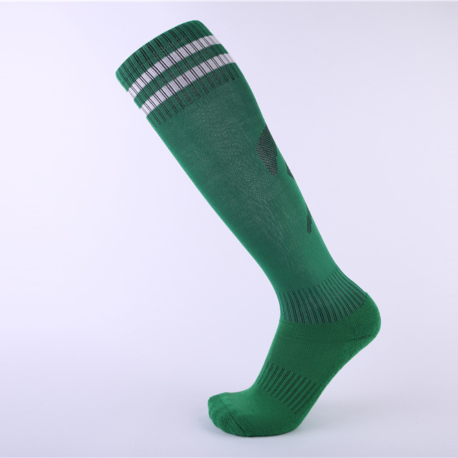 Calcetines de fútbol sobre la rodilla de color sólido personalizados Calcetines para adultos, niños de escuela primaria, calcetines deportivos con fondo de toalla gruesa, calcetines de béisbol