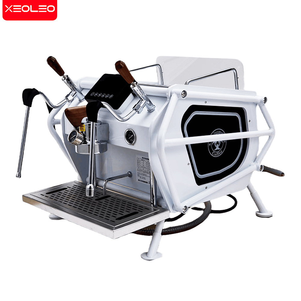 Cafetera automática italiana importada, cafetera de doble cabezal, motocicleta comercial KS821, cafetera espresso