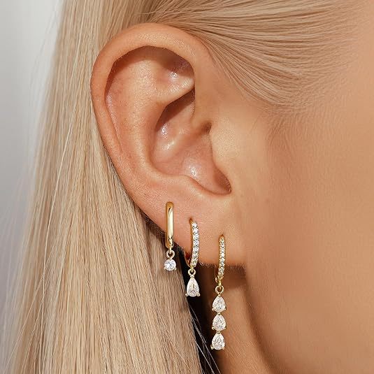Golden water drop style (pack of 3)