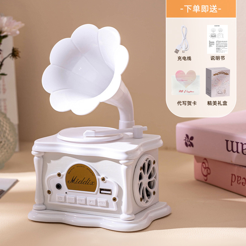 复古蓝牙音响迷你留声机家用装饰礼品客厅音箱批发立体声复古风潮|undefined