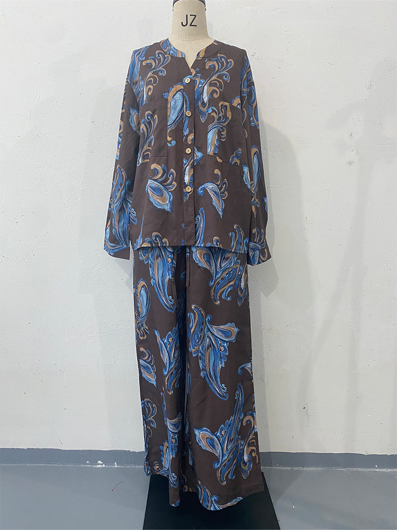 Women's Pant Set Forest Style Leisure Suit Comfortable Two Piece_voghion.com