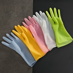 ゼリー皿洗い手袋pvc清潔洗濯台所厚さ防油防汚家事プラスチック手袋
