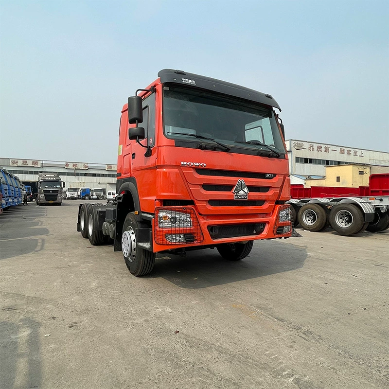 Перевозка бывшего в употреблении 10-колесного тягача Howo, тяжёлого грузовика с двойным приводом, тягача с прицепом мощностью 371 л.с.