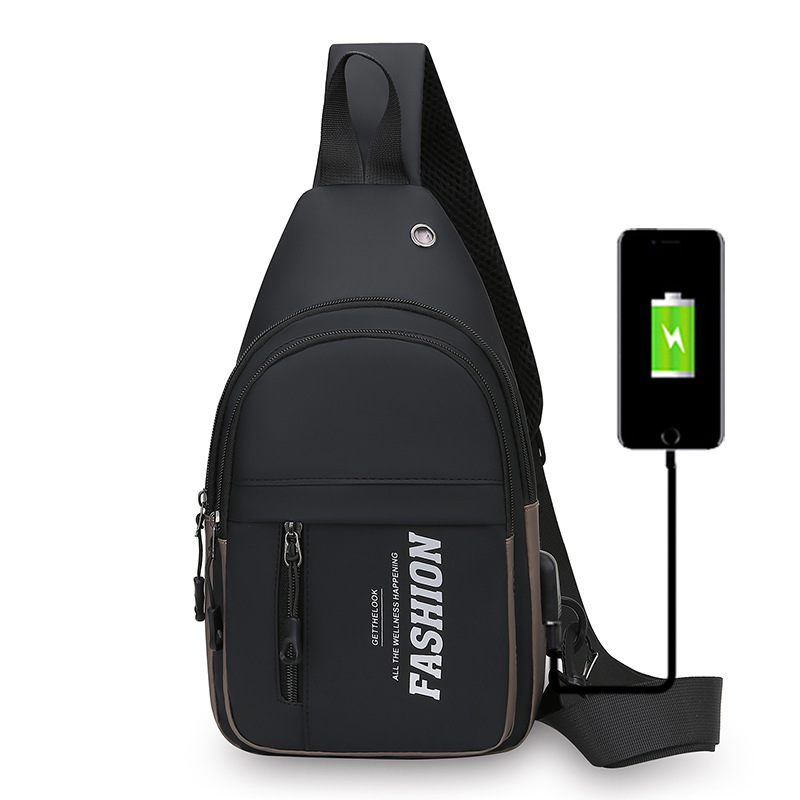 Bolso bandolera Trendy de moda salvaje para hombres Bolso de pecho multifuncional deportivo 2025 nuevo estilo mochila pequeña de un solo hombro para mujeres