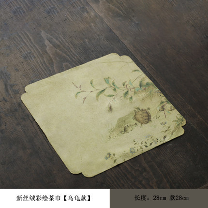 Venta al por mayor de terciopelo toalla de té absorbente Zen estilo chino vintage té arte té tela estera de té Kung Fu juego de té ceremonia del té partes